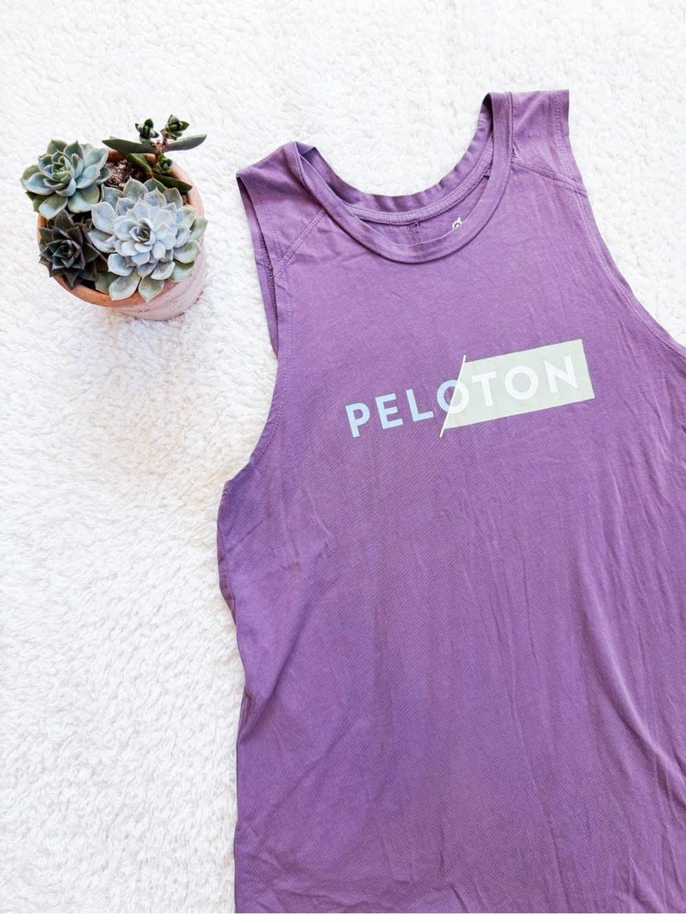 Purple Peloton tank top